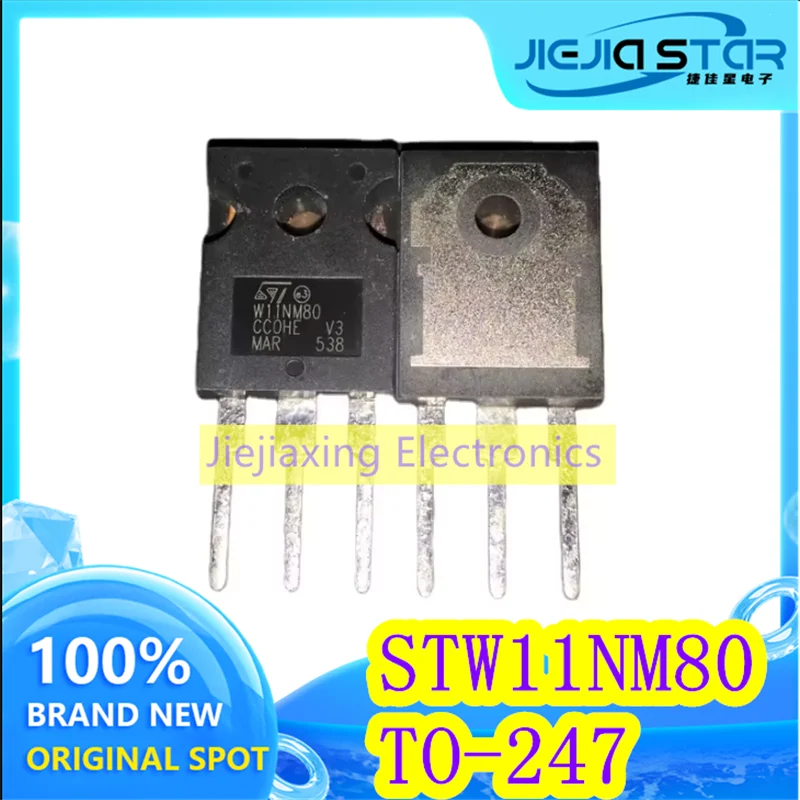 

(4/20pieces) STW11NM80 W11NM80 New original field effect tube TO-247 800V 11A Spot Electronics