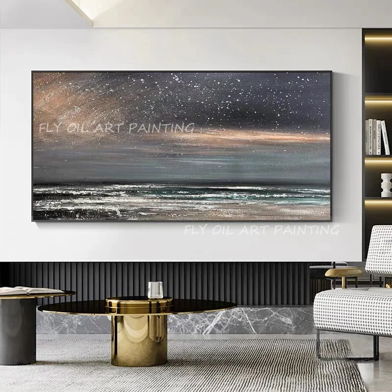 

Ocean Seaside Large Size Landscape Abstract Hand Painted Oil Painting On Canvas Picture Wall Art Cuadros Home Room Decor