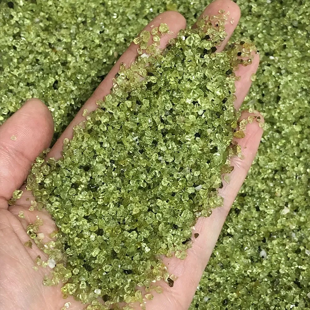 AliExpress NONE Natural Stone Peridot Olivine Chips Quartz Crystals Stone Minerals Gravel Home Decoration Garden Aquarium Fengshui Healing Reiki