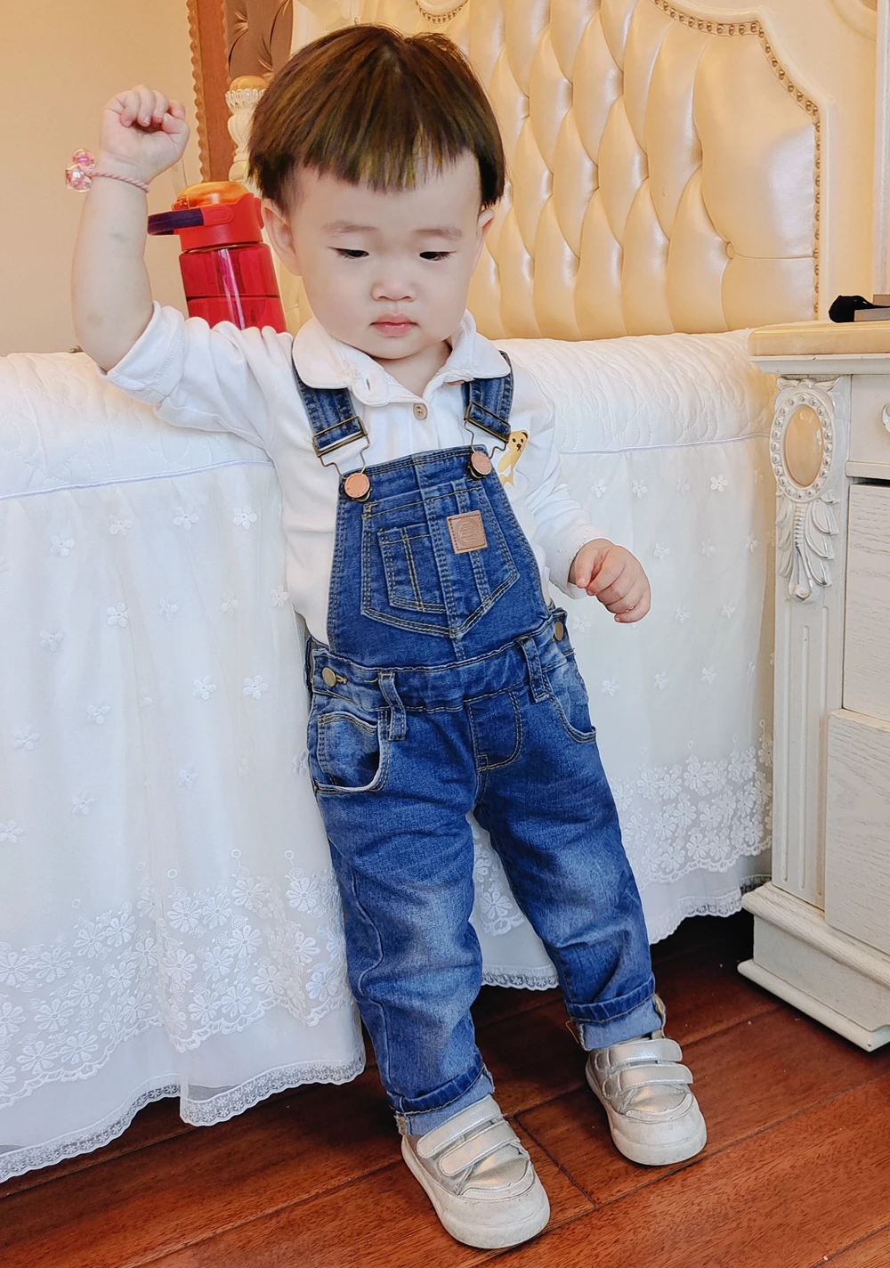 Chumhey 0-8Y Kids Overalls Baby Boys Girls Bib Suspender Jeans Soft Stretchy Denim Trousers Children Clothing Clothes Spring