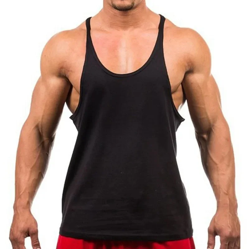 Chemise d'entraînement de musculation pour hommes, chemise en coton, haut de jogging, chemise de fitness en fibre, nouveau style