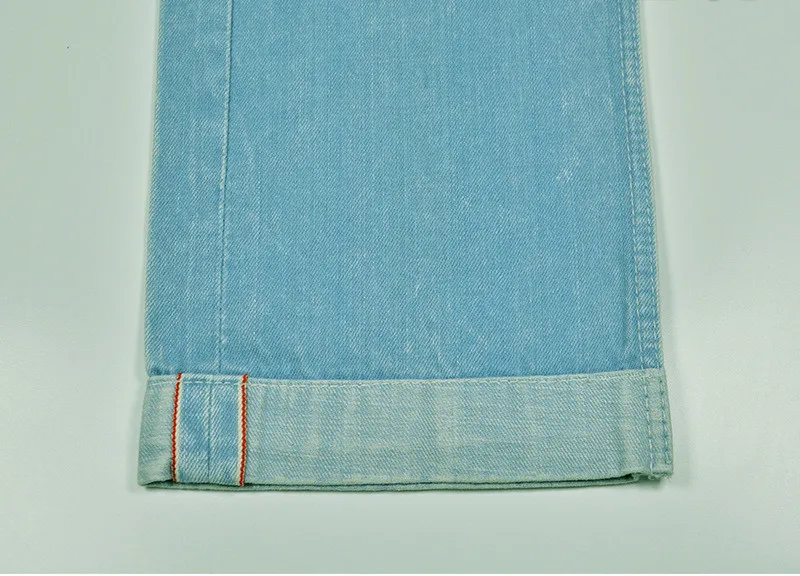 11oz Sky Blue Jeans Jacket Raw Selvedge Denim Pants Fabric Red Selvage 3 Yards 2023 High Quality Jean Shorts Material Wholesale