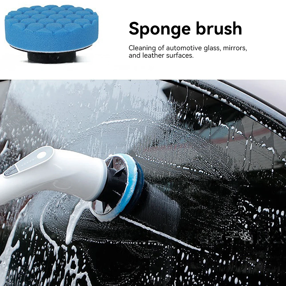 فرشاة تنظيف كهربائية، فرشاة تنظيف دوارة لاسلكية، مقبض ممتد قابل للتعديل مع 8 رؤوس قابلة للاستبدال للحمام والمطبخ والمرحاض