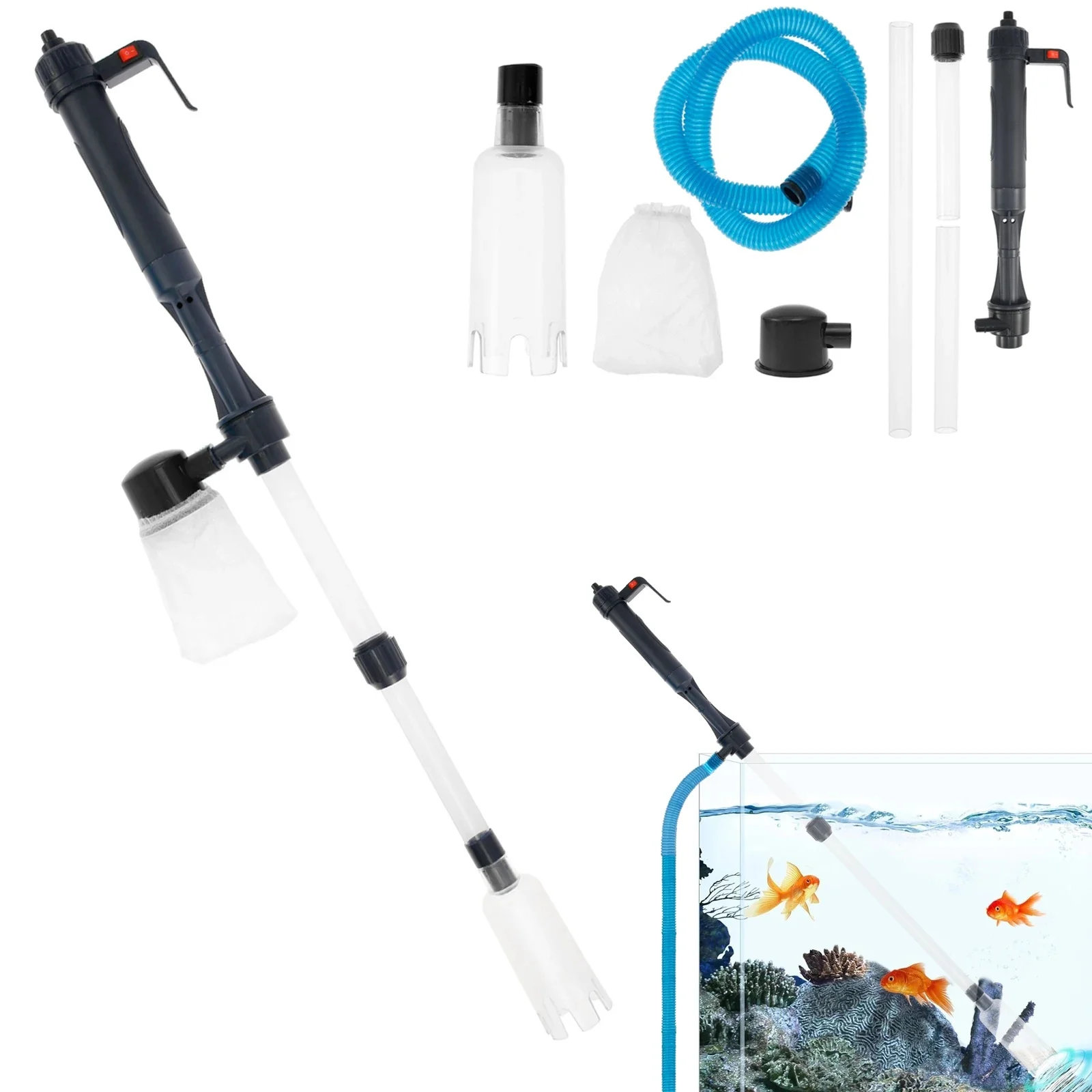 AliExpress willstar 4 in 1 Efficient Aquarium Clean Vacuum Water Change Fish Tank Pump Siphon Gravel Cleaning Siphon Filter