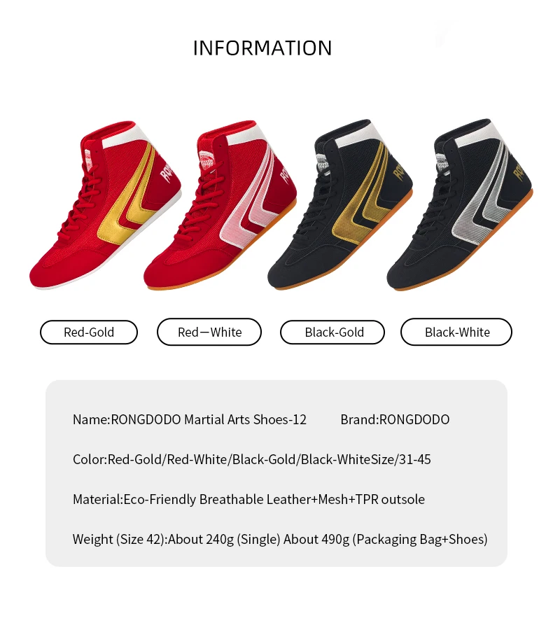Wrestling-Schuhe für Männer und Frauen, atmungsaktive Mesh-High-Top-Boxschuhe, leichte, rutschfeste Trainingsschuhe mit Knöchelstütze – Detail 1