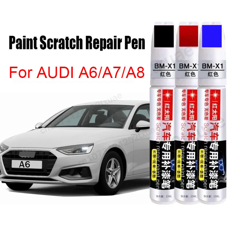 Car Paint Repair Pen for Audi A6 A7 A8 LPaint Fixer Repair Touch-Up Pen Black White Red Blue Gray Paint Care Accessories