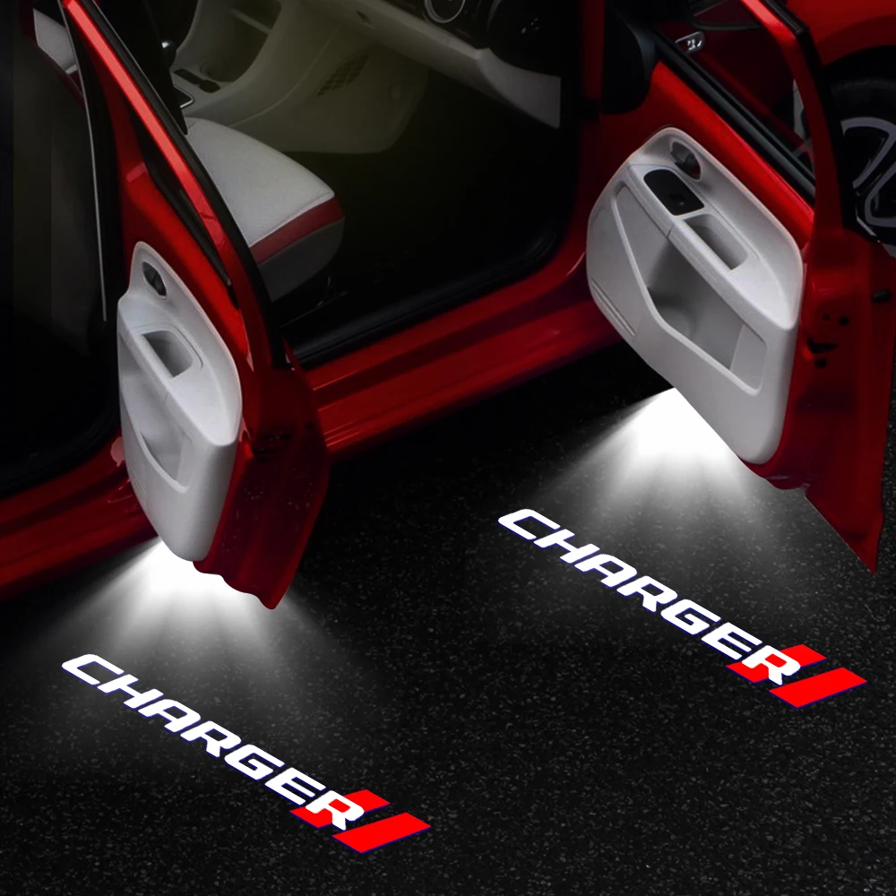 

2 шт., светильник для дверей автомобиля Challenger с логотипом Shadow Ghost Light Challenger для Dodge Challenger Charger, Стайлинг автомобиля, световой логотип Dodge