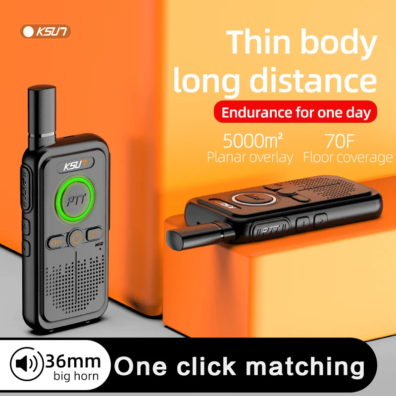 PMR446  Walkie Talkie 2pcs included Mini Size Type C Rechargeable Life Communicate Device Portable Radio  KSUT Two Way Radio