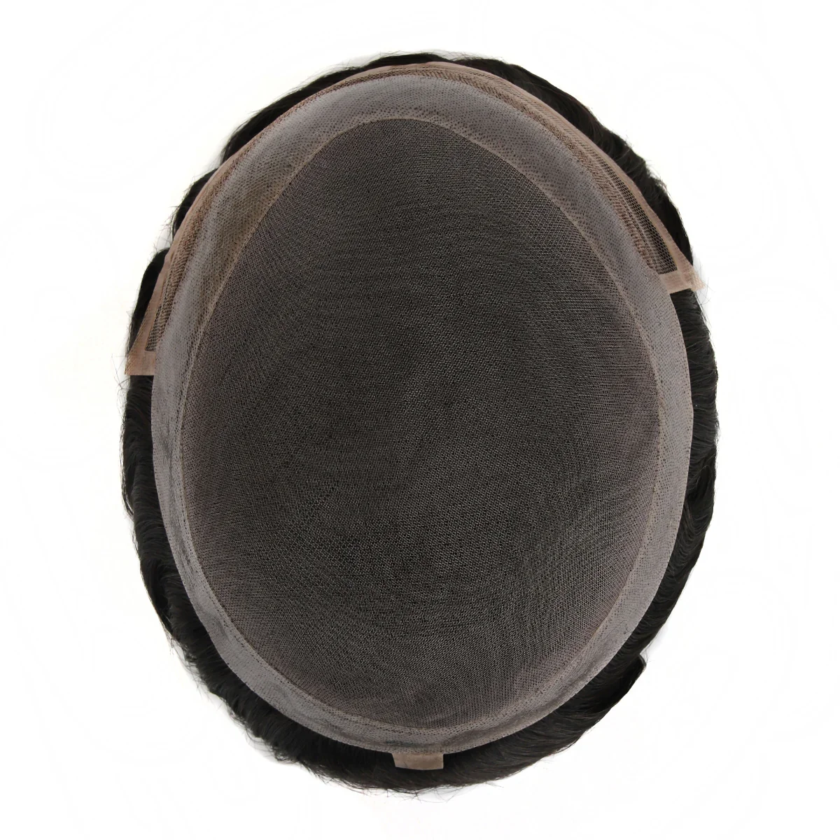 TUM01 خصلات شعر هجينة للرجال مونو توب، جلد ودانتيل أمامي 130% كثافة شعر بشري هندي ريمي شعر مستعار للرجال #3