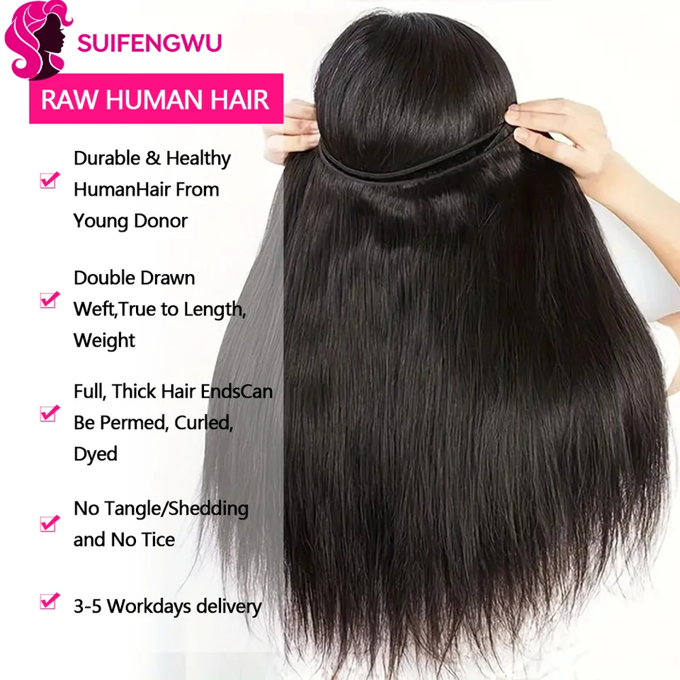 Paquetes de Cabello Liso 15A Doble Tiro 100% Cabello Humano Crudo Alta Calidad Paquetes Lisos Cabello Humano Vietnamita 8
