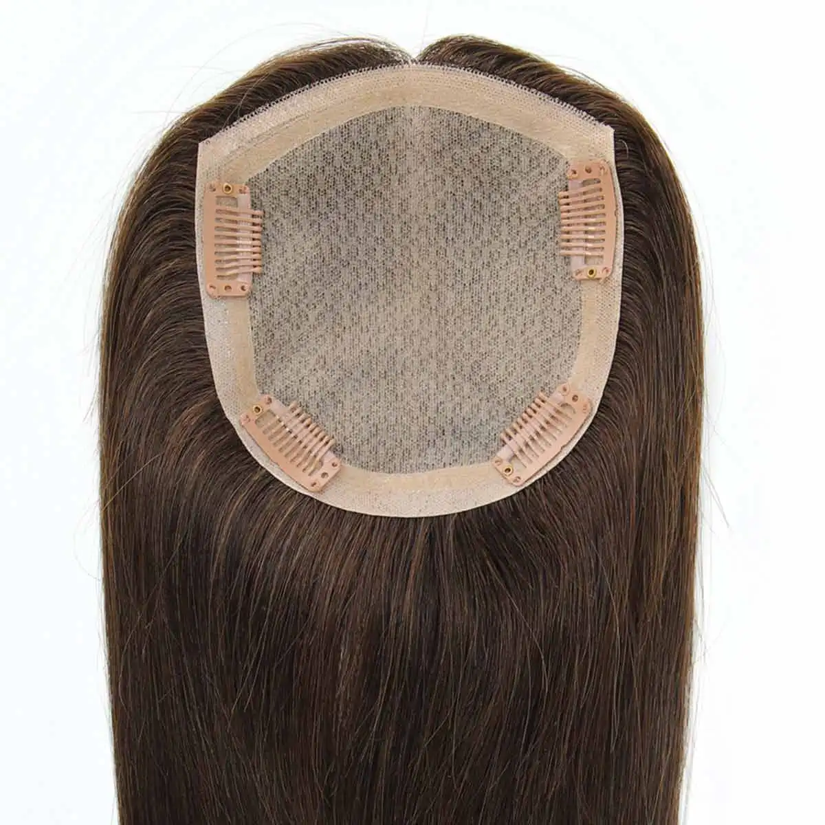 

TUW19 Silk Clip-in Hair Topper for Women Remy Human Hair Piece Natural Looking Hair Extensions Human Hair Toppers for Women