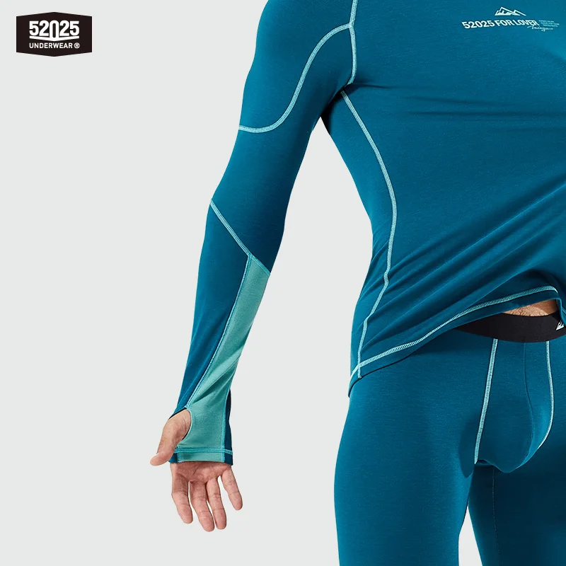 52025 Warm Outdoors Thermal Underwear for Men & Women Thermal Set Dralon Fiber Soft Fleece Thumbhole Sleeves Sporty Long Johns