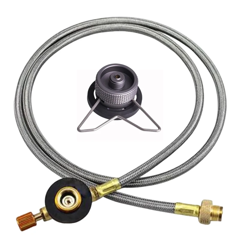 Pandatour Camping Gasherd Adapter ButaneAdapter Verlängerungsschlauch Split HerdKonverter Anschlussschlauch Gastank Adapter Ausrüstung