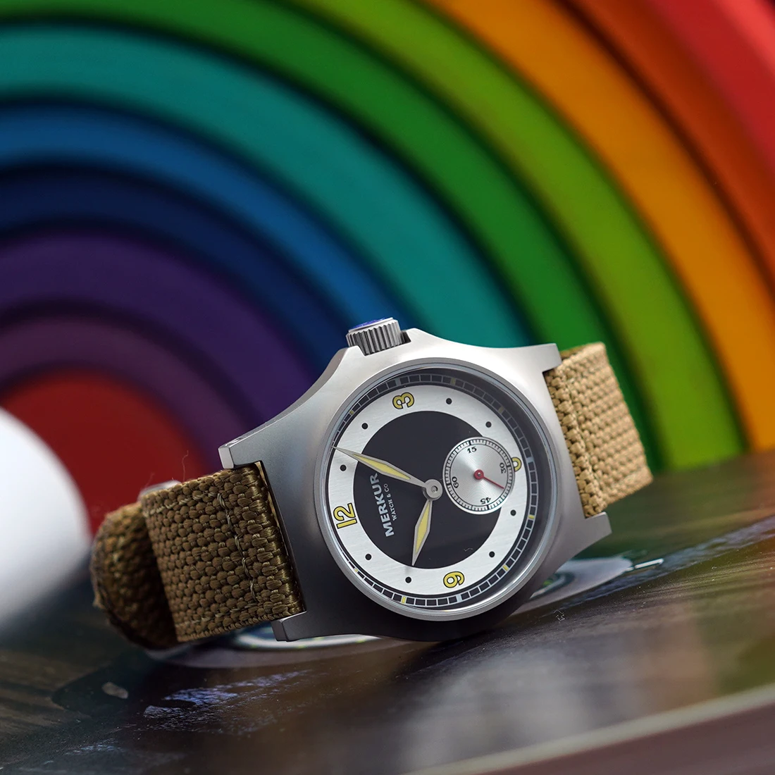 Merkur ساعة كلاسيكية الميدان العسكري البريطاني ساعة رجالي دليل ساعات آلية مضيئة وصمة عار الصلب الياقوت Reloj Hombre