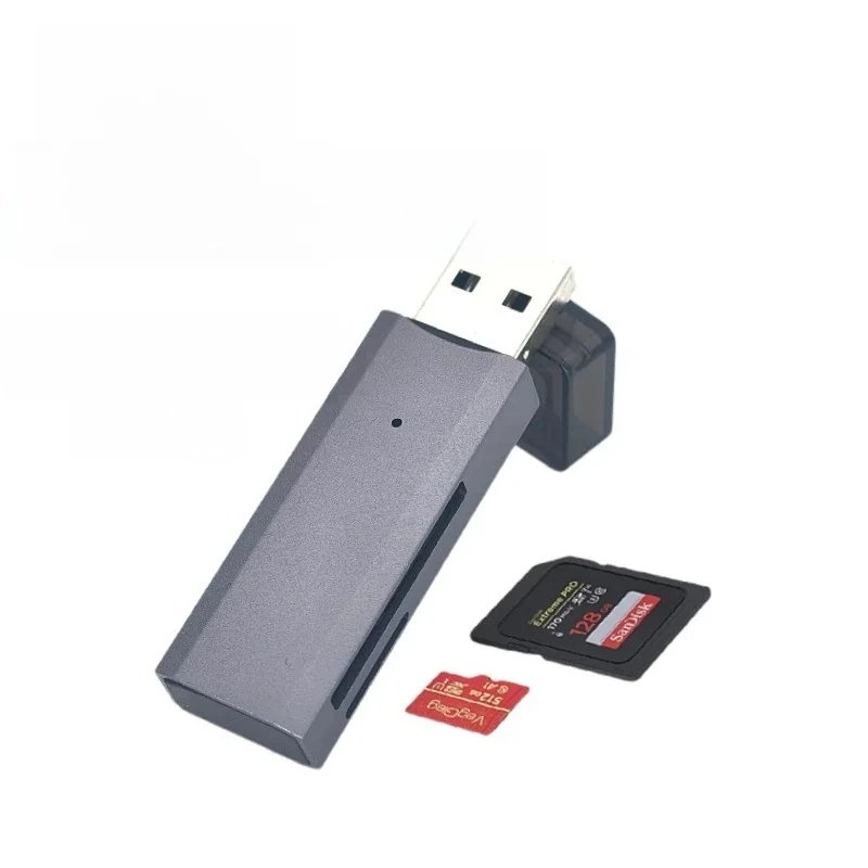 Lecteur de cartes USB 3.0 multifonctionnel 2 en 1, lecteur de cartes mémoire Micro SD TF, adaptateur de lecteur de cartes FlashDrive pour accessoires pour ordinateurs portables PC