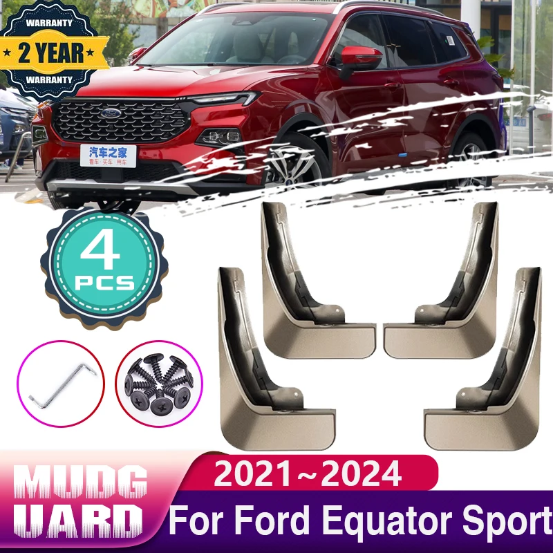 

Автомобильные брызговики для Ford Equator Sport 2021 2022 ~ 2024, брызговики, брызговики на переднее колесо, краска для выпечки, брызговики, аксессуары