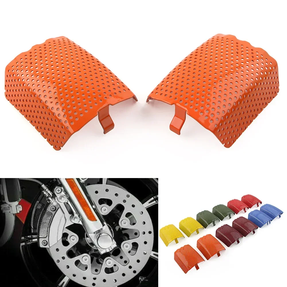 Inserts d'écran d'étrier avant de moto en acier, 2 pièces, pour Harley Davidson v-rod 2006 – 2019 et pour Touring 2008-2019