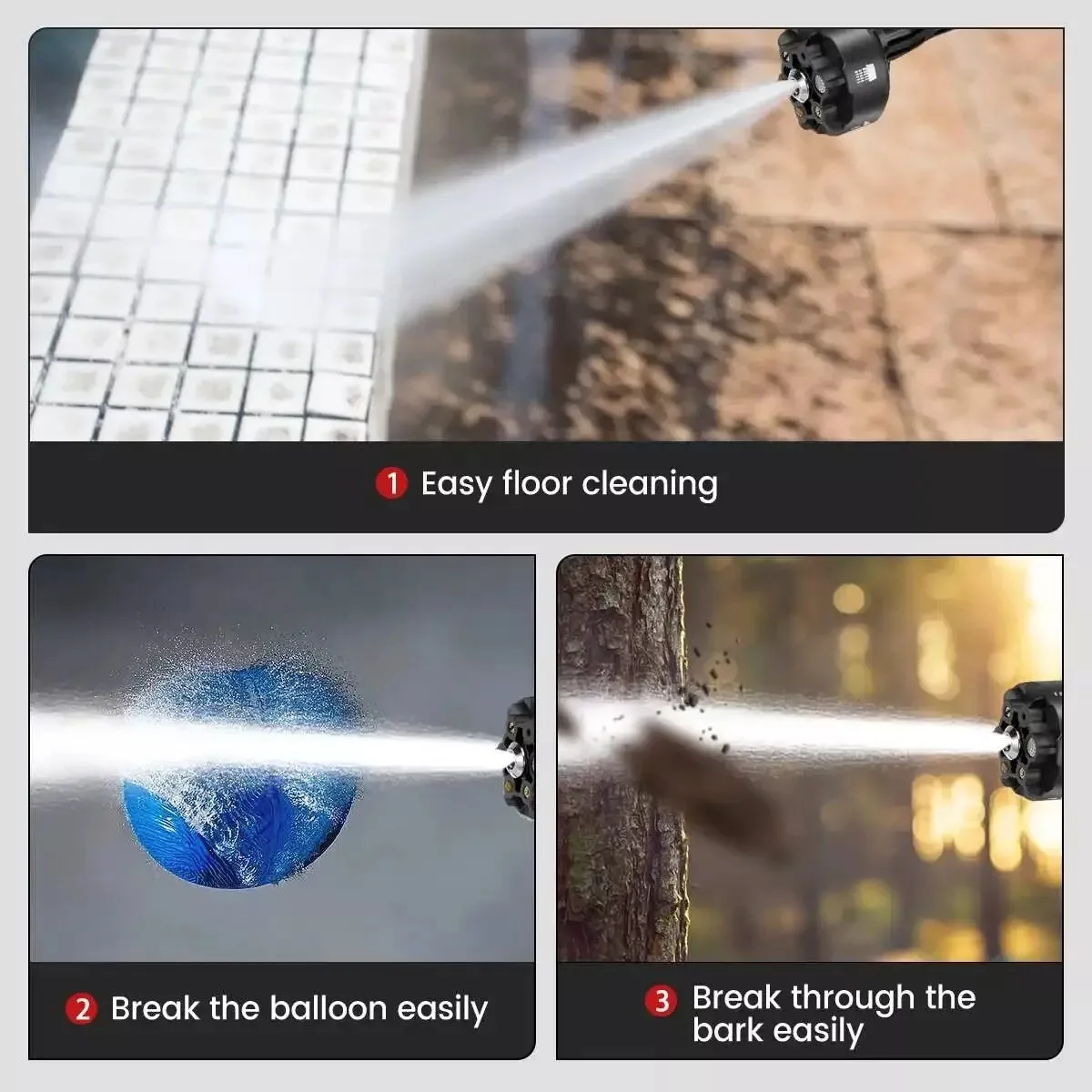 غسالة الضغط اللاسلكية، غسالة كهربائية محمولة مع بطارية محمولة بدون فرش، غسالة سيارات عالية الضغط #3