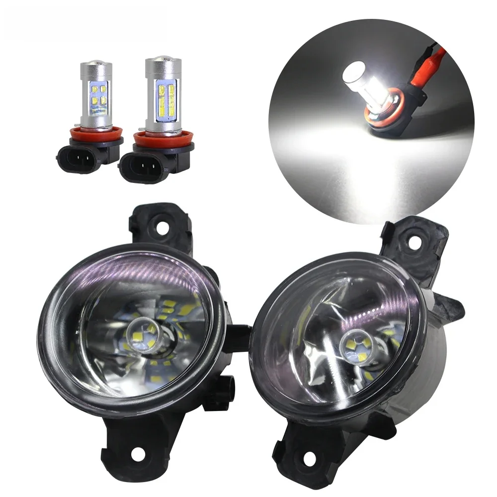 Ensemble de phares antibrouillard à LED DRL H11, 2 pièces, pour Renault décennie kClio Koleos Modus Thalia Master Espace VelSatis