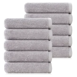 코튼리빙 40수 220g 100% 호텔타올, 연회색 5장/10장, 샤워 타월,  매우 두꺼운 수건 Hotel Bathroom Shower Towels