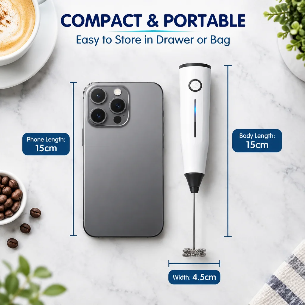 Espumador de leche eléctrico 3 - Electric Milk Frother Handheld reseña y precio