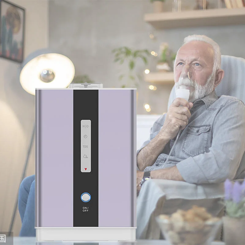 Hydrogen Inhalation Machine 99.99% Portable Purity Dual Outlet Hydrogen Oxygen Generator Spe Pem Tech Water Electrolysis Ionizer