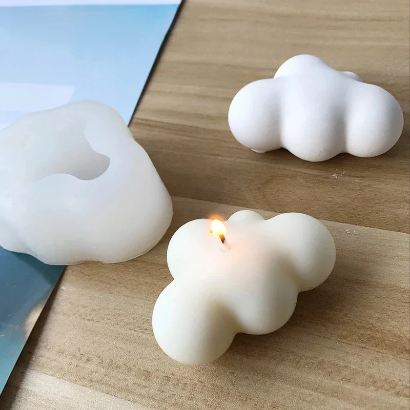 NUBECOM Clouds Shape Candle Mold Silicone Molds Cute Jewelry Soap Making Mold DIY Ornaments Making Tool Soap Mold moule bougie — zdjęcie 2