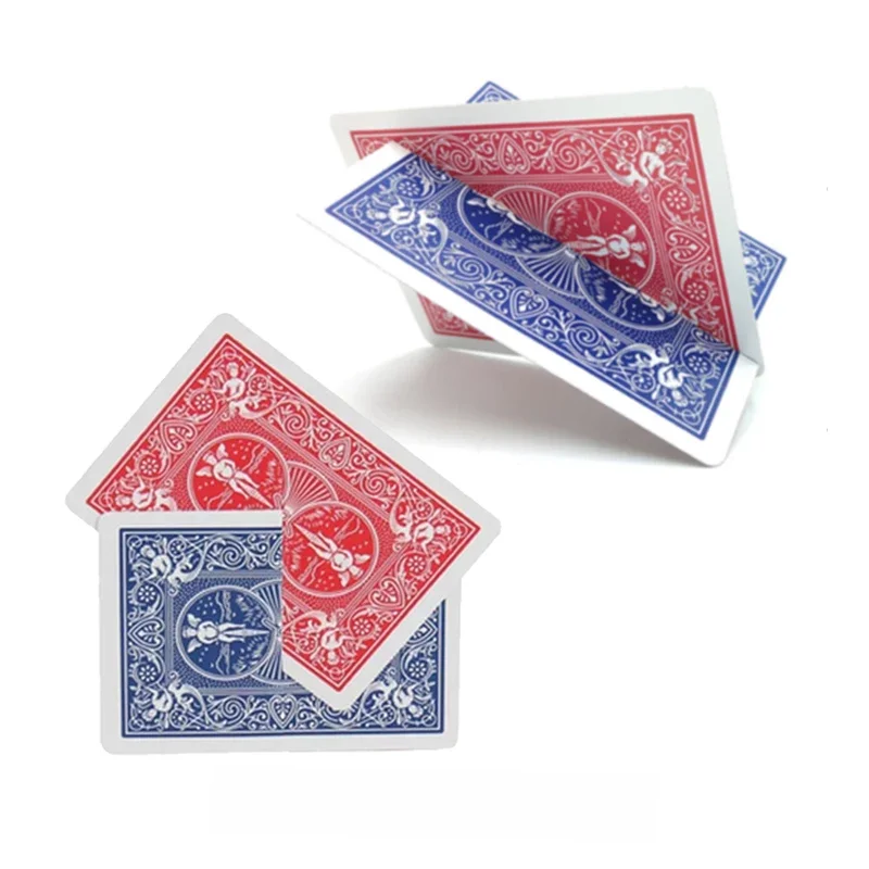 Carte découpée et restaurée à travers la carte, tours de magie, Hallucination croisée, Intersection, carte Gimmick, accessoires magiques, illusion, magie de rue