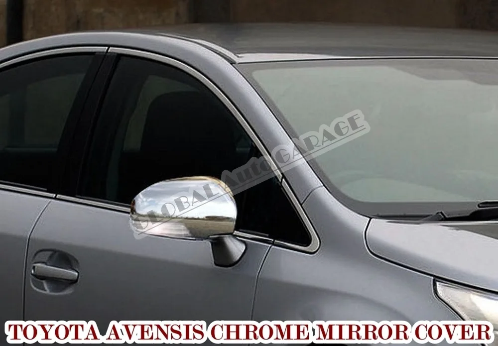 

For Toyota Avensis 2009 2010 2011 2012 2013 2014 2015 2016 2017 2018 2019 2020 Chrome Mirror Cover Cap 2 Pieces Wing Car Auto