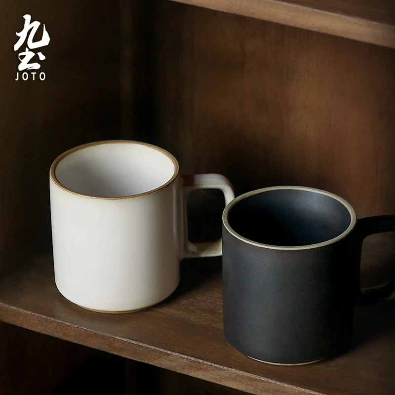 

JOTO Unique design and Practical use Handmade Vintage Rustic Great Ceramic Coffee Mug CFR0123