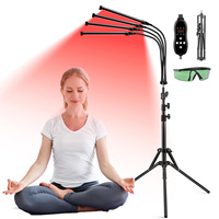 420 LEDs Red Light Therapy Lamp With Stand 660nm & 850nm Infrared Light Device For Relief Muscle Joint Pain Facial Skin Care