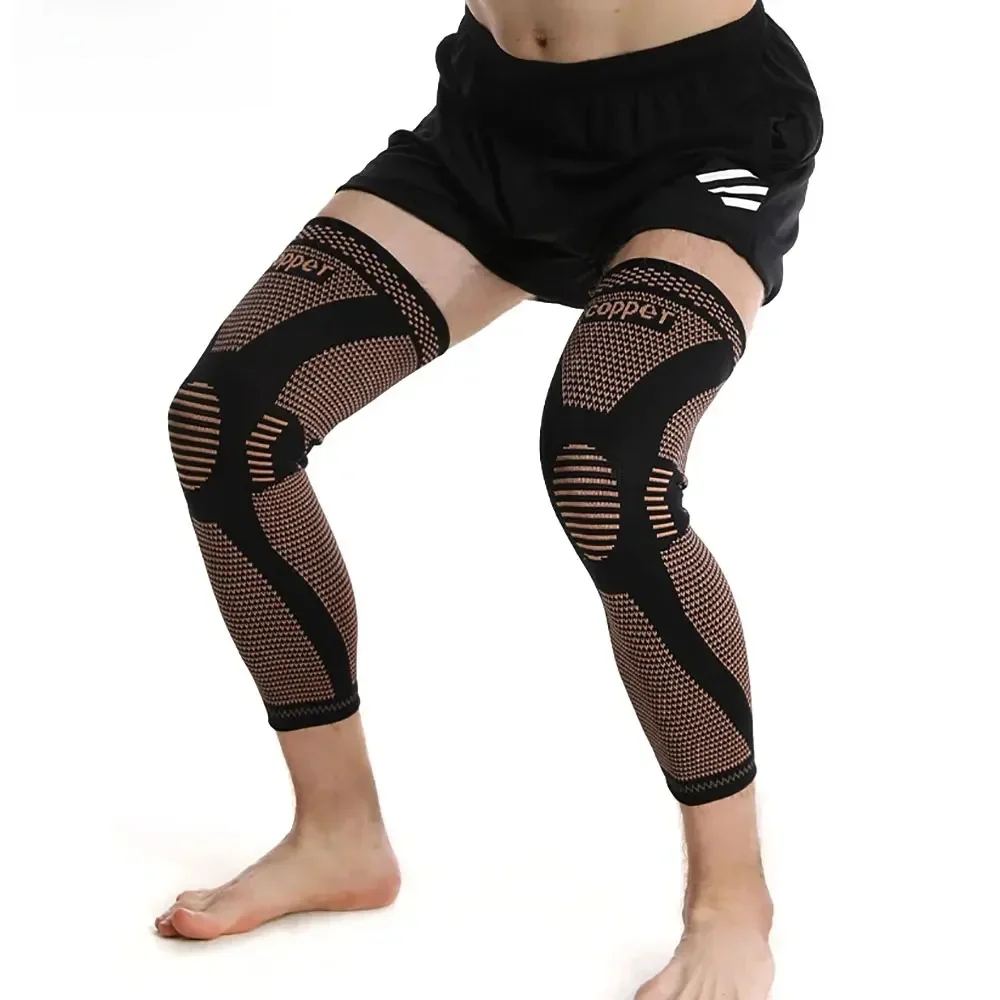AliExpress NONE Copper Full Leg Sleeves Long Compression Knee Support Protect Leg for Man Women Basketball, Arthritis Cycling Sport Football Gym