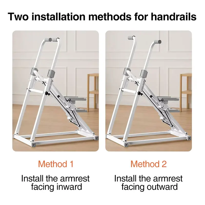 

New vertical climbing machine - Easy to assemble, folding exercise machine combining aerobic and strength training (white)