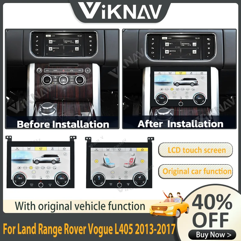 

Экран переменного тока с компакт-диском для Land Range Rover Vogue L405 2013-2018 Сенсорный ЖК-экран Управление кондиционером Климатная плата Панель переменного тока