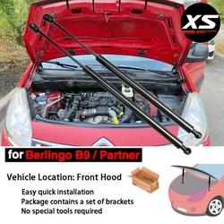 Hood Dampers For Citroen Berlingo B9 2008-2018 Peugeot Partner Front Bonnet Modify Gas Struts Lift Support Shock Cylinder Spring