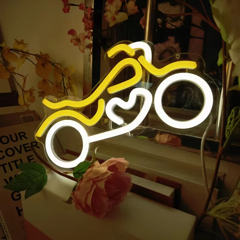 

Motorcycle Neon Light Sign for Wall Decor USB LED Neon Light, for Bar/Restaurant/Music Concert/Man Cave/Lover Family/Birthday