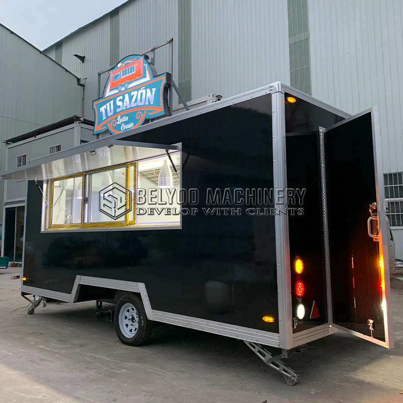 

Belyoo Catering Concession Food Trailers Полностью оборудованный грузовик для еды Тележка для фаст-фуда Кофе Мобильный кухонный грузовик для еды на продажу