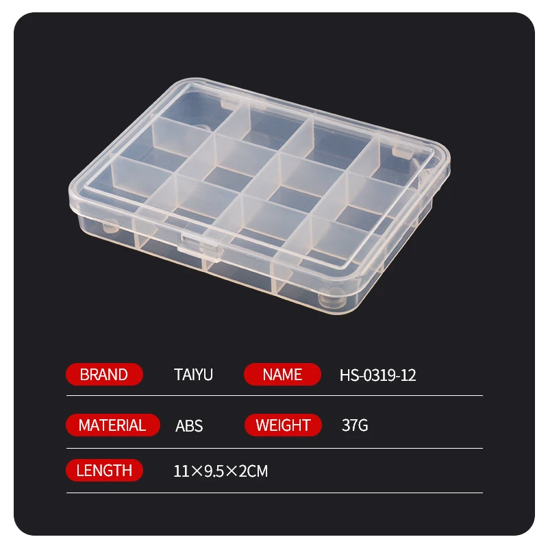 TAIYU Tragbare Angelgerät-Box, Mini-Aufbewahrungskoffer für Jig, Köder, Löffel, Köder, Haken, Werkzeug, Zubehör, Karpfen, Fliegenfischen, Organizer-Box