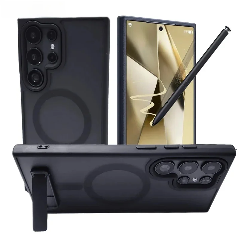 Magnetyczne etui na telefon UYUXIO z podstawką do Samsung Galaxy S26 S25 S24 S23 Ultra FE S22 Plus, etui z uchwytem. — zdjęcie produktu 7