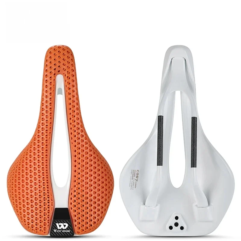 AliExpress West Biking WEST BIKING Full T700 Carbon Fiber Bicycle Saddle 3D Printed Super Light Shock Absorbing Honeycomb Seat Racing Bike Accessories