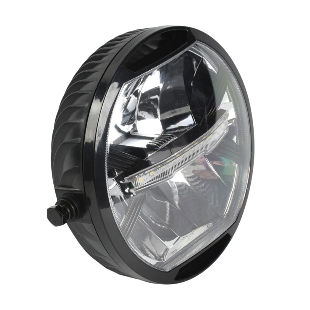 Torvian Universal Retro Round Motorcycle LED Headlight Modified Front Lamp High Low Beam DRL Waterproof