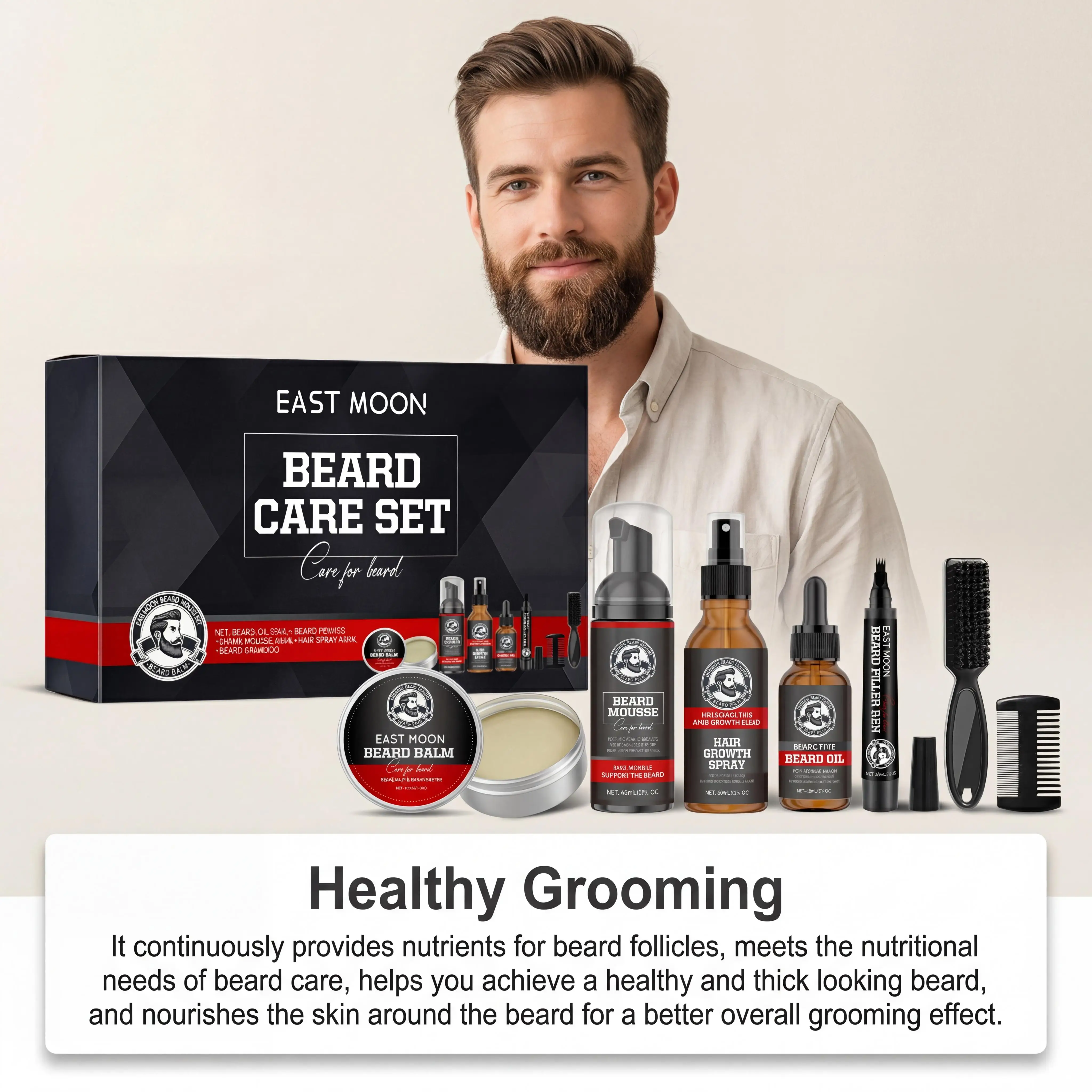 Beard Grooming Kit Shea Butter - Men'S Grooming Routine recension och pris