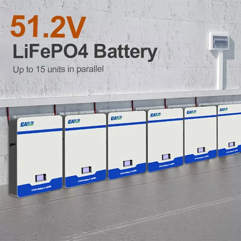 Power wall Lifepo4 Batterie 48V 100ah 200ah Batterie 51,2 V 5kwh 10kwh Lithium Eisen Batterie 6000 Zyklus kann rs485 bms keine Steuer