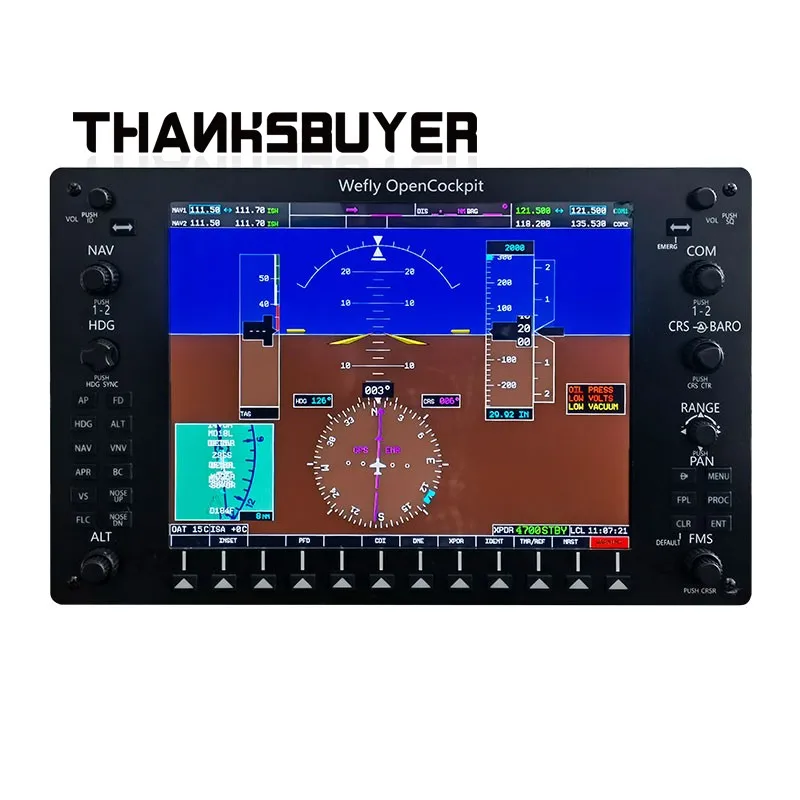 Webly-opencockpit g1000 pfdプライマリーフライト,多機能mfdディスプレイ,プラグアンドプレイ,フライトシミュレーション用10.4インチLCD