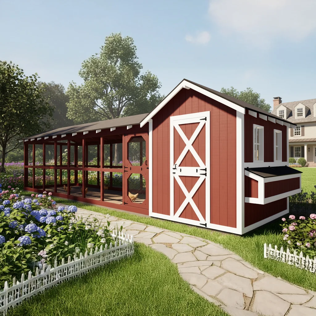 خطط حظيرة الدجاج المشي 24 دجاجة - خطط مطبوعة لسقيفة الدجاج