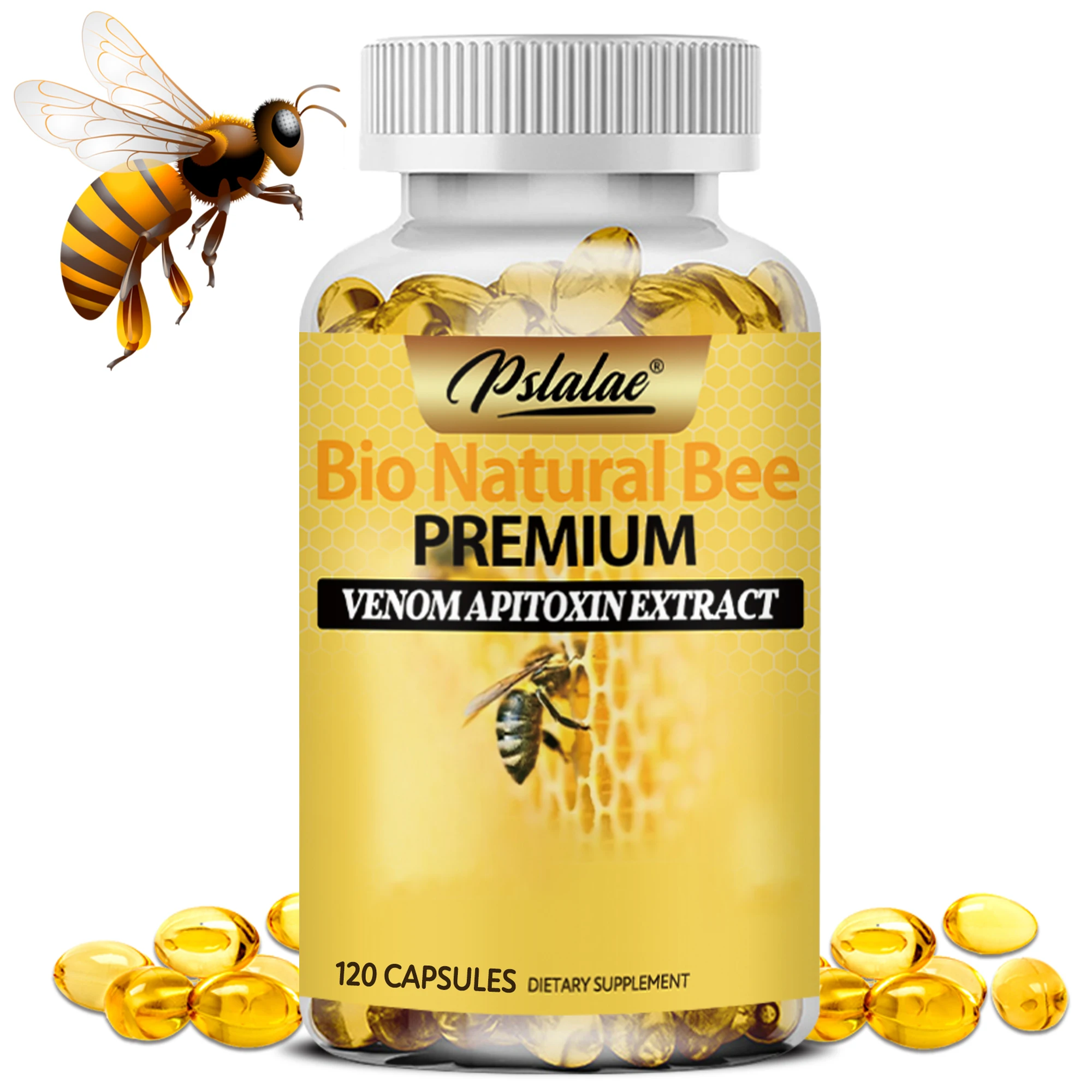 Natural Bee - Relieves Joint Pain and Stiffness, Promotes Bone Health, for Immunity and Anti-oxidation - 120 Capsules