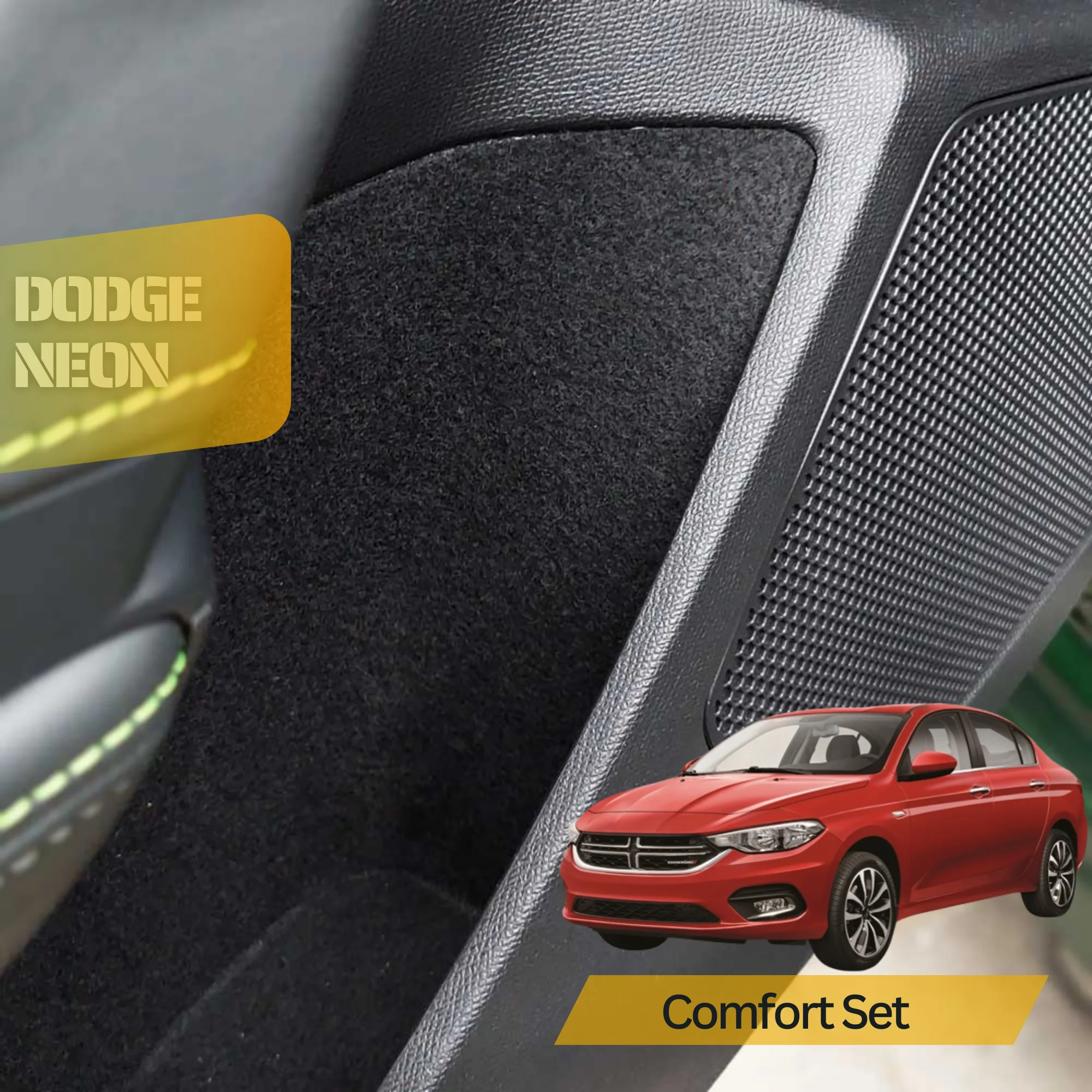 Trim Coating Comfort Set for Fiat Tipo/Dodge Neon/Egea-Insulation And Fabric Self-Laser Cut Long Lasting