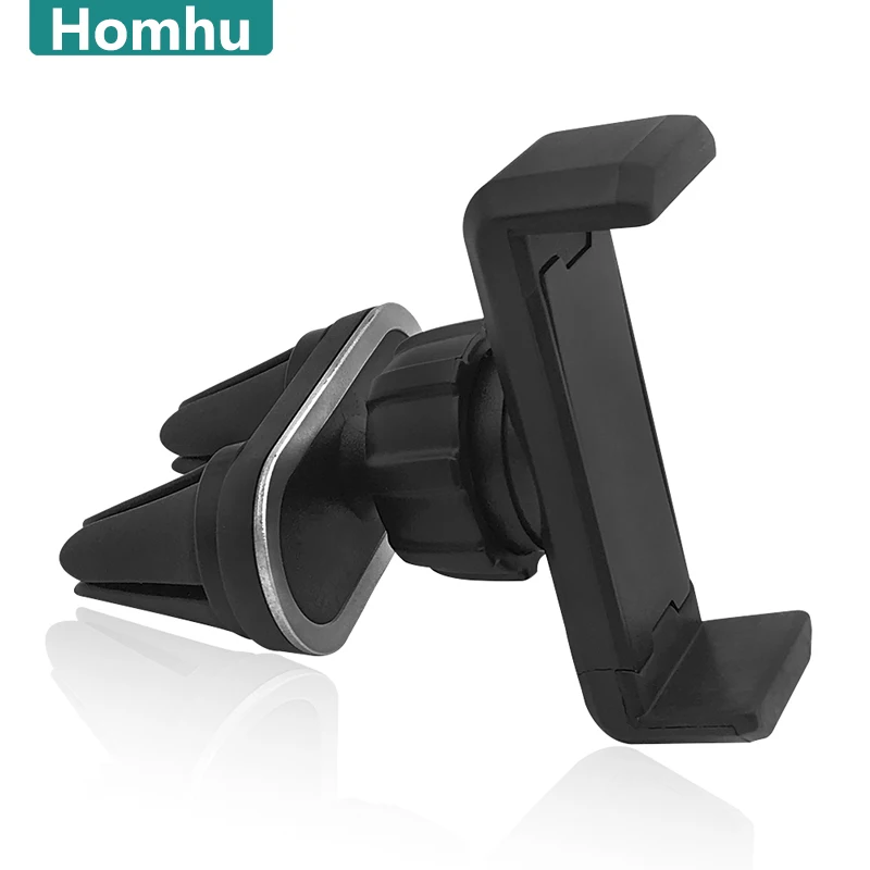 Homhu Universal Car Phone Holder Double Base Air Vent Mount 360 Rotation Stand For Iphone XS 11 12 13 14 Pro Max Samsung In Car