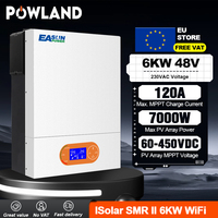 Powland 3.2KW 4KW 24V  6KW 48V PV 7000W Hybrid Solar Inverter with 120A MPPT Off Grid Inverter Pure Sine Wave 230V VAT Free