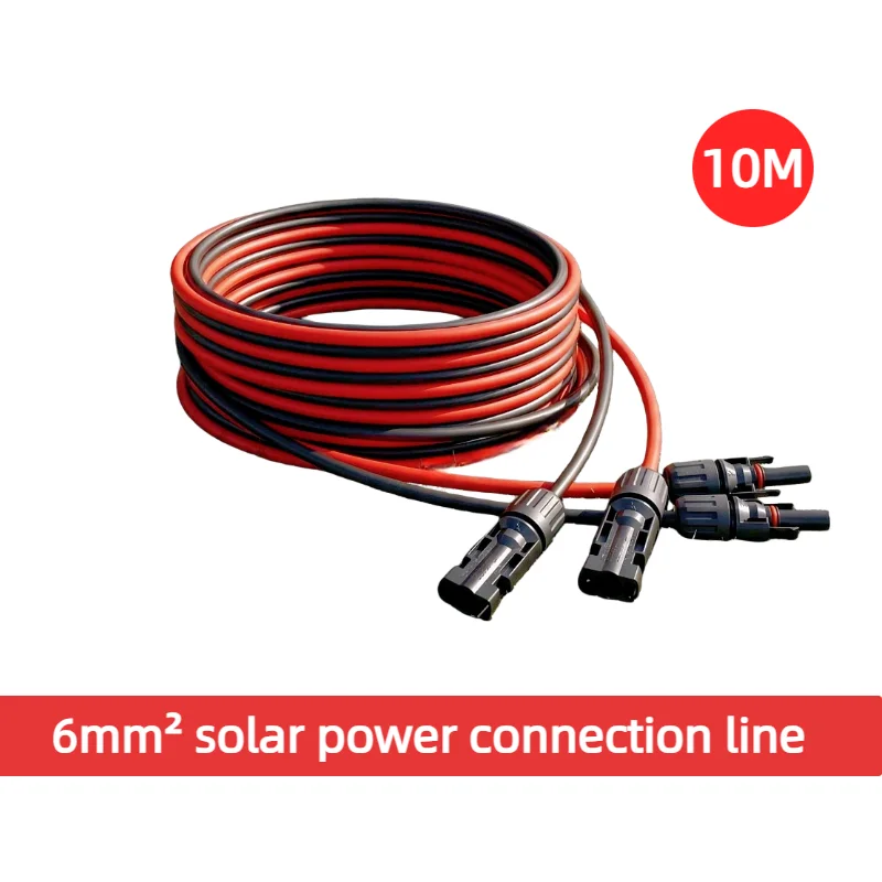 Solarkabel 6mm² 10m, Photovoltaik-Kabel 6mm² für Solarmodule, Wechselrichter und Laderegler